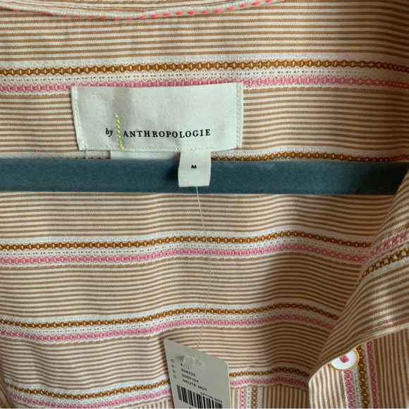 Anthropologie long button up shirt sz medium - Picture 3 of 3